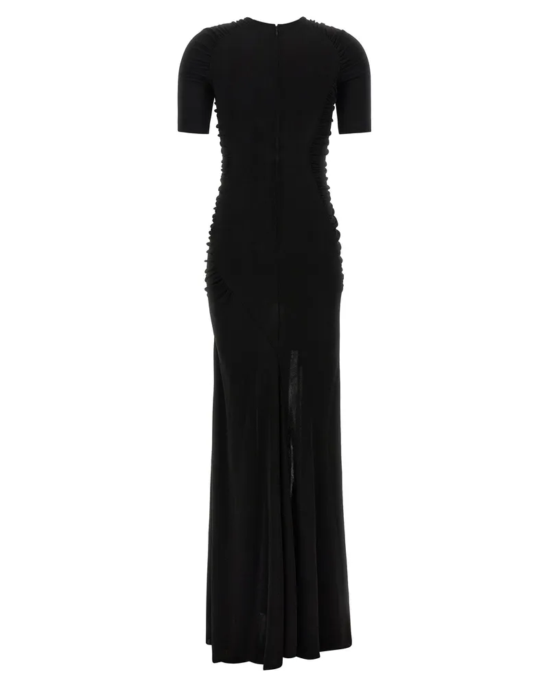 Victoria Beckham Asymmetrical Ruffle Maxi Dress — Black Black