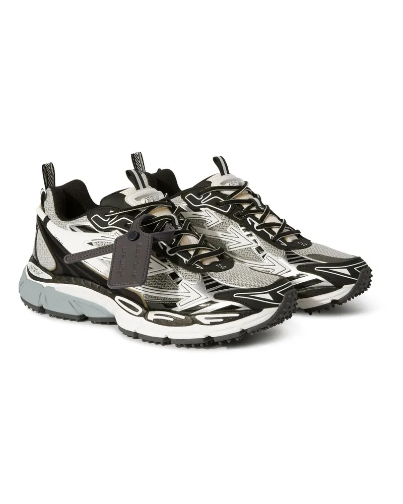 OFF-WHITE Men's Sneakers Be Right Back White-Black Polyurethane Trainers White/black White