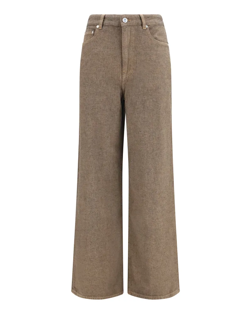 Ganni Lari Neppy Jeans — Brown Brown