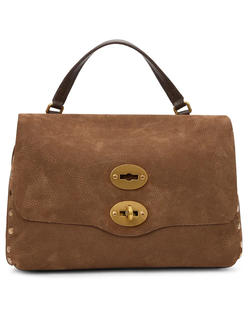 Zanellato Women's Shoulder Bag Postina Brown Leather Calfskin Tote Brown