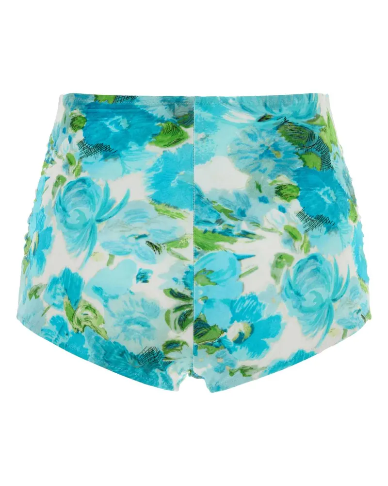 Chloé Printed Stretch Nylon Bikini Bottom — Blue Blue