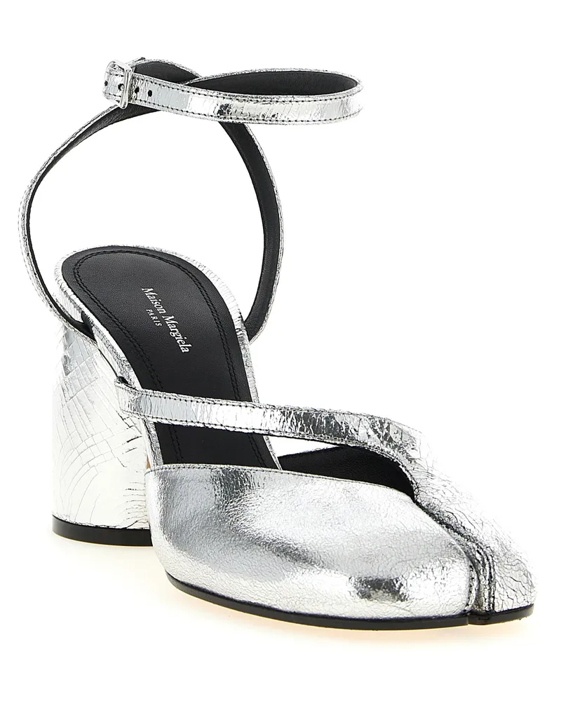 Maison Margiela Women's Calfskin Leather Pump Silver Silver