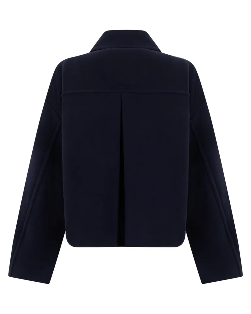 Pinko Women's Double-Breasted Coat Dark Navy Wool Double Breasted & Peacoats Navy