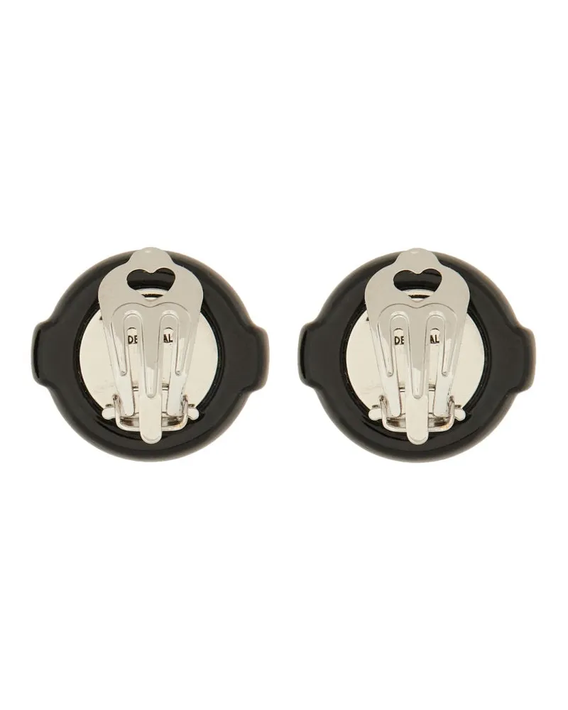 Fiorucci Glossy Black Lollipop Resin Earrings — Black Black