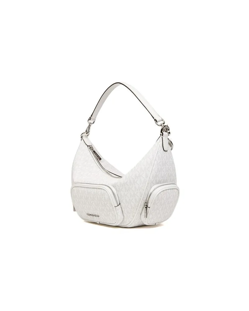 Michael Kors Women's Shoulder Bag Optic White 89.polyvinyl Chloride Polyester Shoulder-bags White