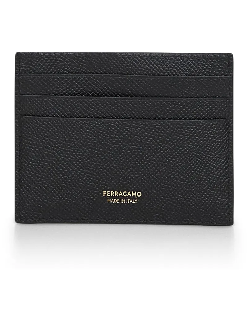 Ferragamo Gancini Card Case — Black Black