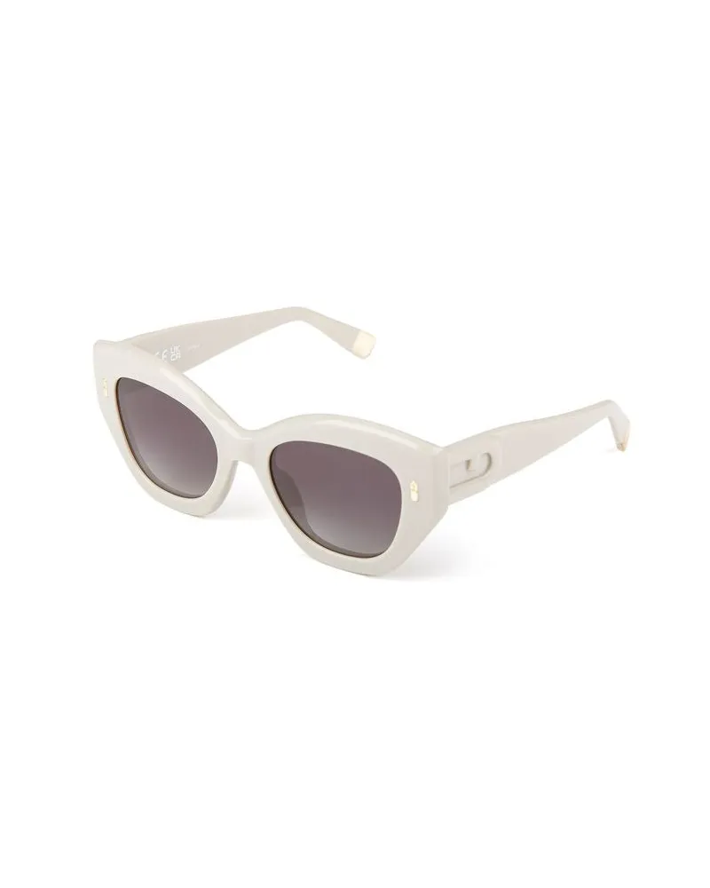 Furla Women's Sunglasses Glossy Full Beige Acetate Eyewear Beige