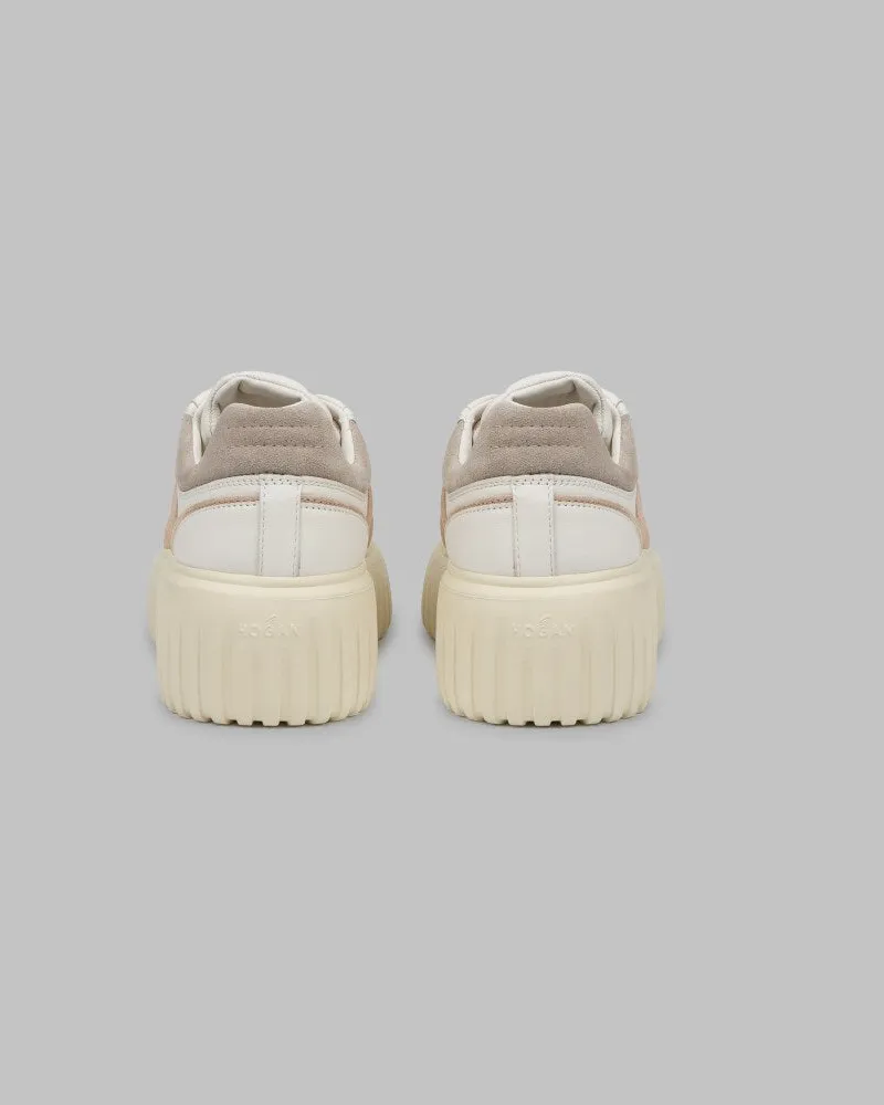 Hogan H-Stripes Sneakers — White White