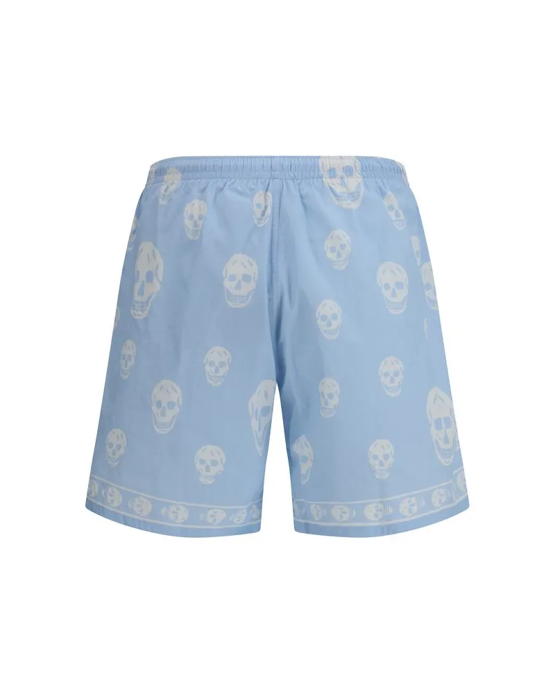 Alexander McQueen Men's Blue Polyamide Shorts Blue