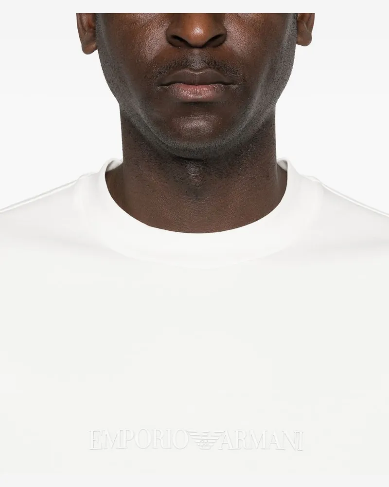 Emporio Armani Logo Cotton Sweatshirt — white White