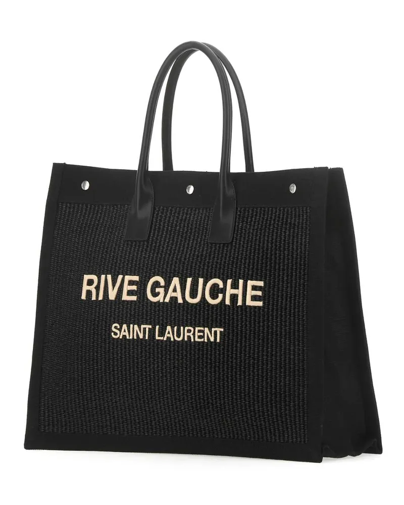 Saint Laurent 5094152m21e 1050 T Viscose Cotton Borse A Mano Bag Black