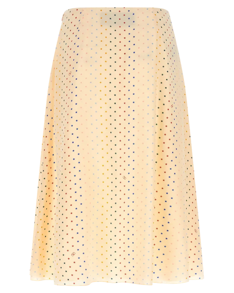 Valentino Garavani Midi Skirt — Multicolor Multicolor