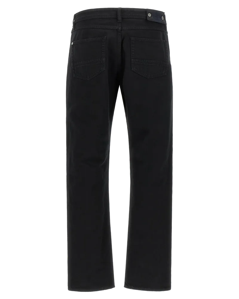 Stone Island Men's Black Cotton Straight-Leg Jeans Clothing Black
