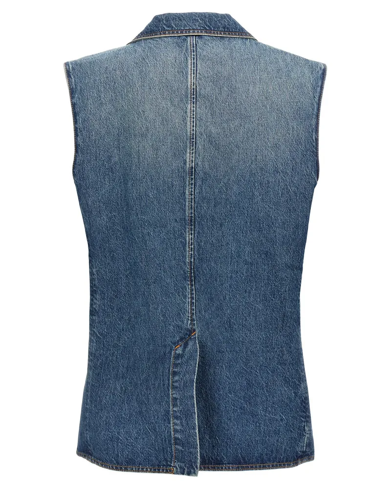 COPERNI Delavé Denim Vest — Blue Blue