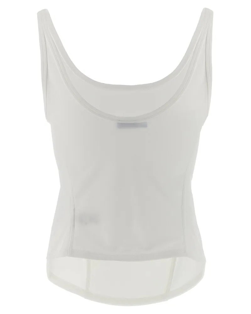 Thierry Mugler Corseted Stretch Tank Top — White White