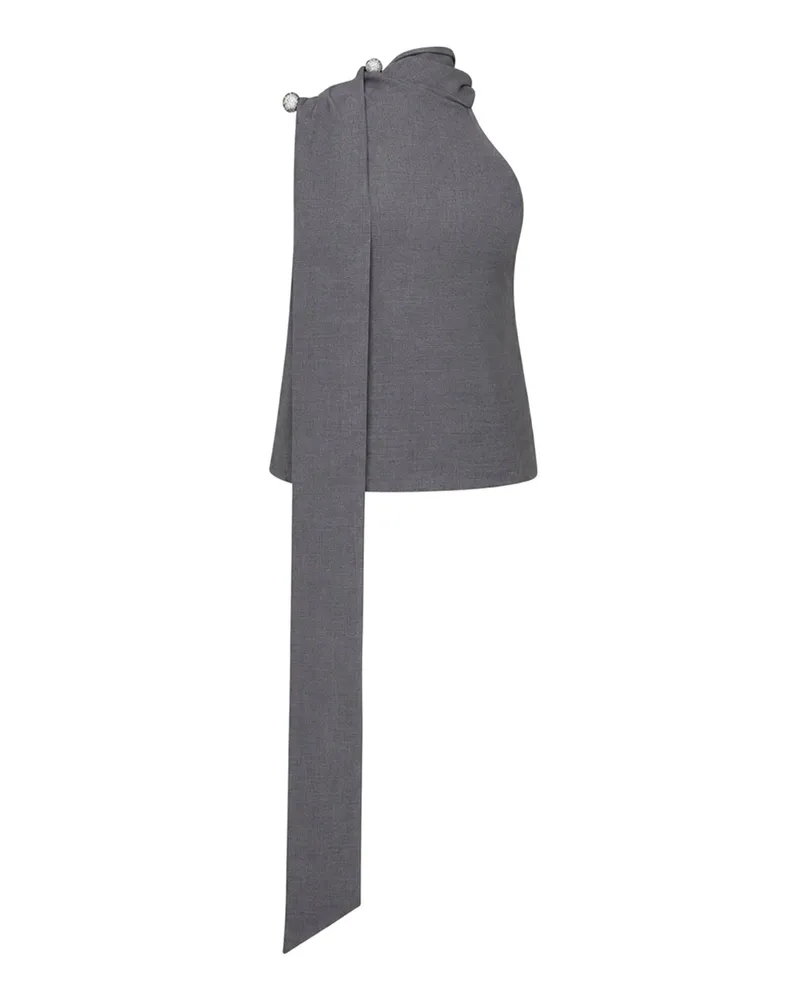 Giuseppe di Morabito Women's One-Shoulder Grey Virgin Wool Top Tops Gray