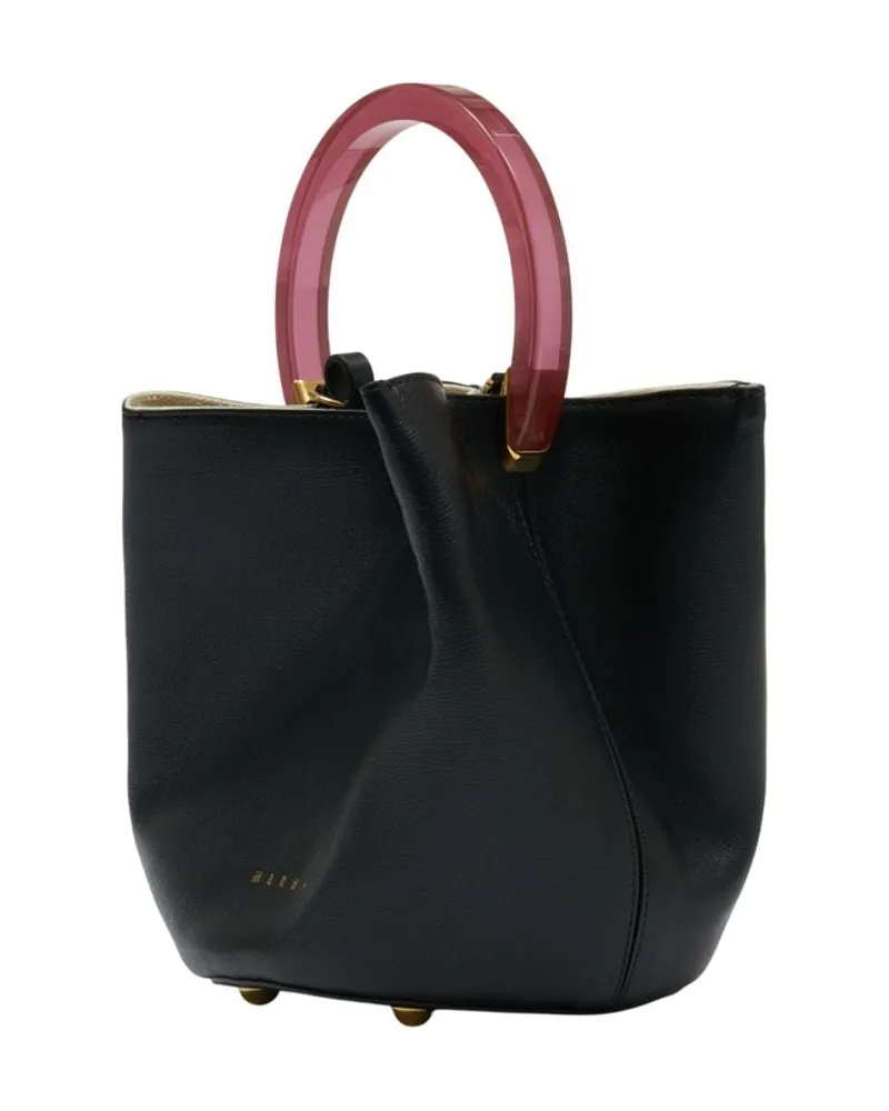 Marni Pannier Shoulder Bag — Black Black