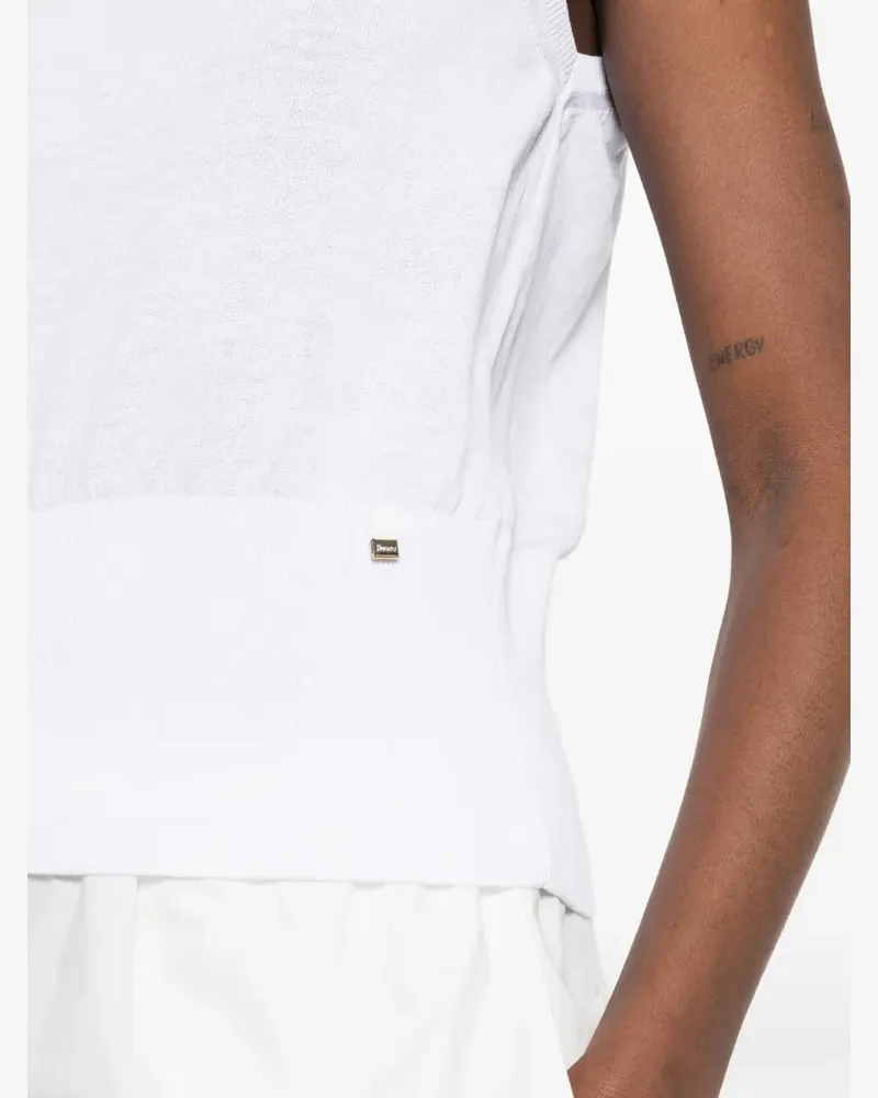 Herno Women's Round-Neck Tank Top Ss26 W White