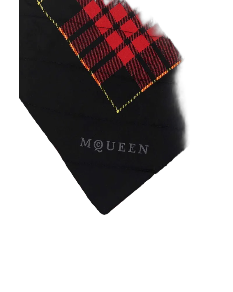 Alexander McQueen Blackred Exterior: Silk Sciarpe E Foulard Scarfs Black