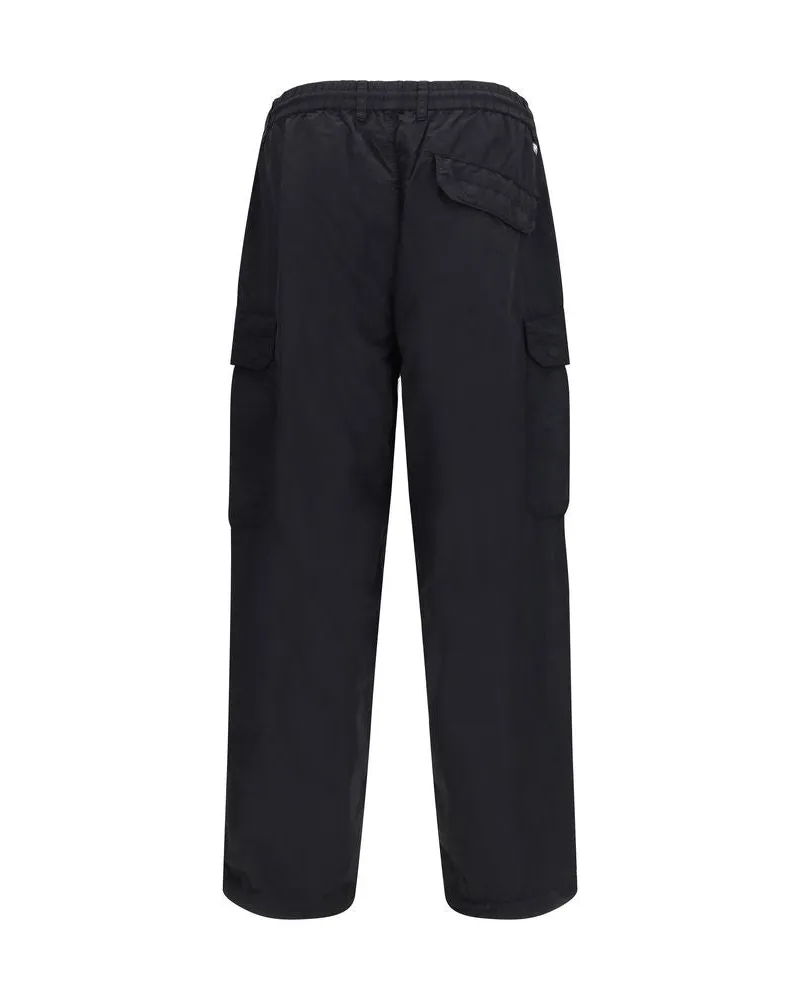 C.P. Company Men's Black Polyamide Cargo Pants Black