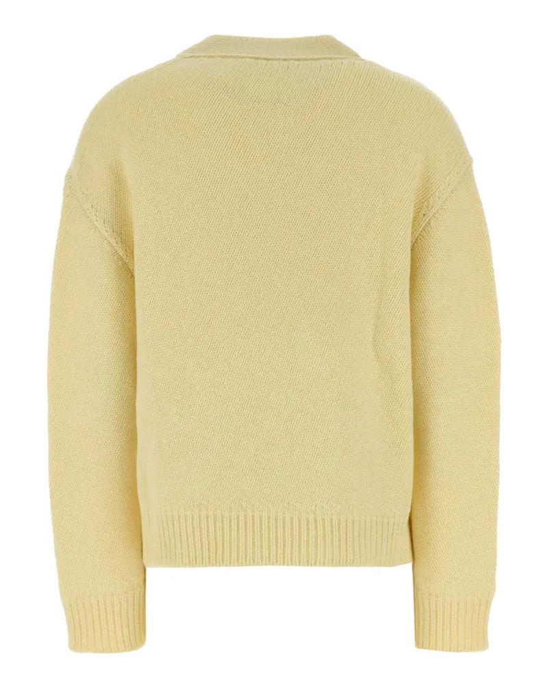 Jil Sander 737 Exterior: Wool Cashmere Maglieria Sweater Yellow