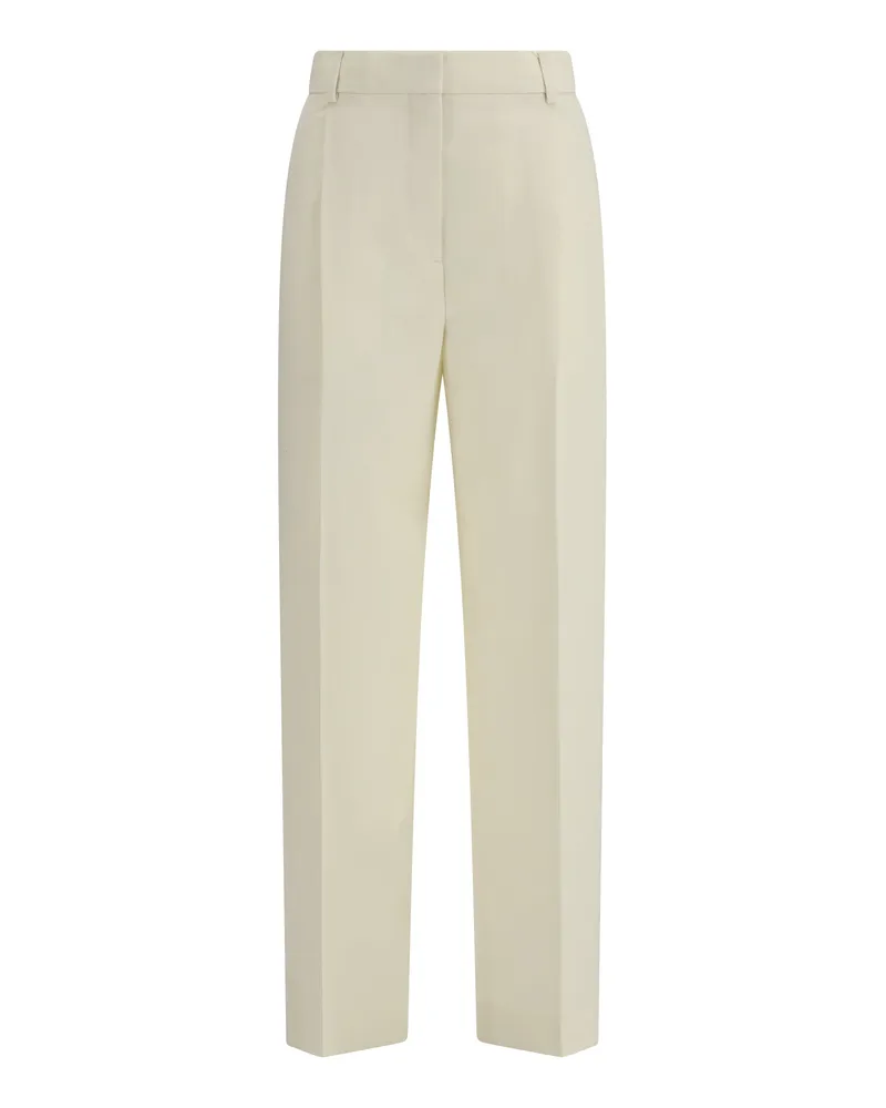 Totême Women's Straight-Leg Pants Off-White Polyester Trousers White