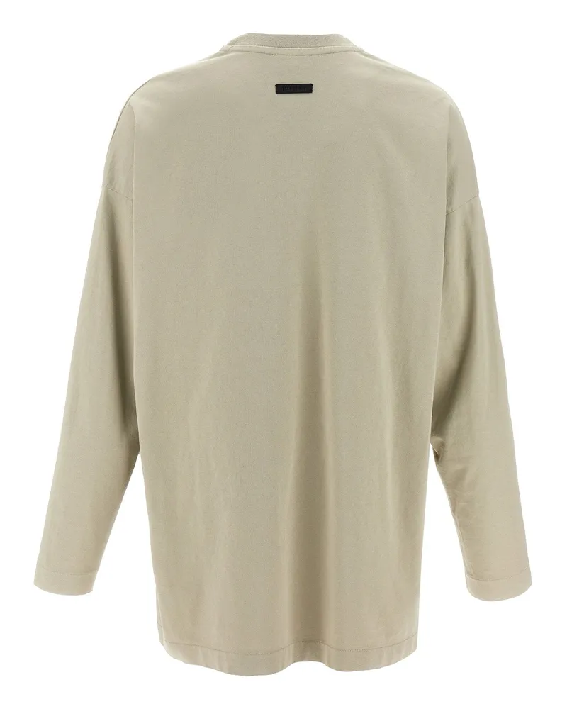 Fear of God Logo-Embroidered T-shirt — Cream Cream