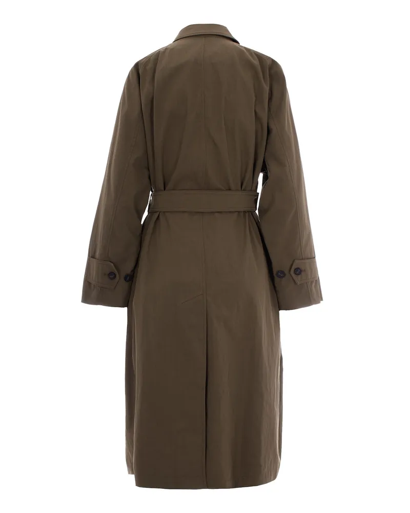 Max Mara Women's Trench Coat Gabardine Taupe Cotton & Raincoats Taupe