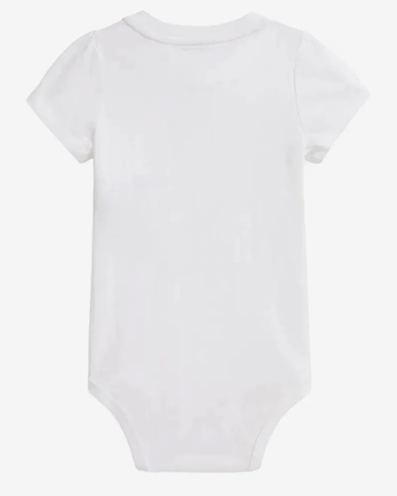 Ralph Lauren Boys' Cotton Bodysuit Bear Print White Babygrow Sets White