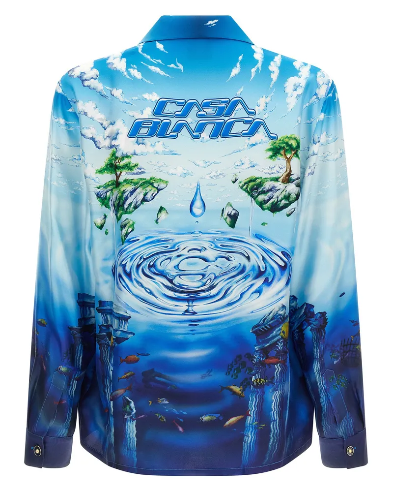 Casablanca Paris Lost Atlantis Shirt — Light Blue Light