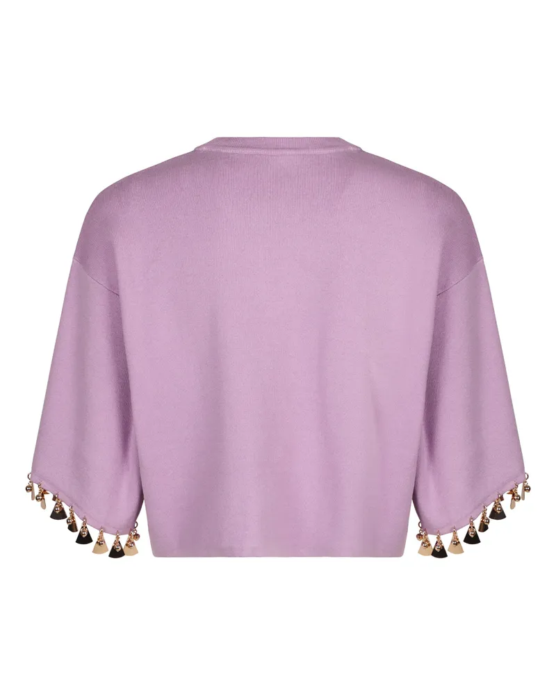 Paco Rabanne Women Cotton Blend Crew-Neck Sweater Pink Pink