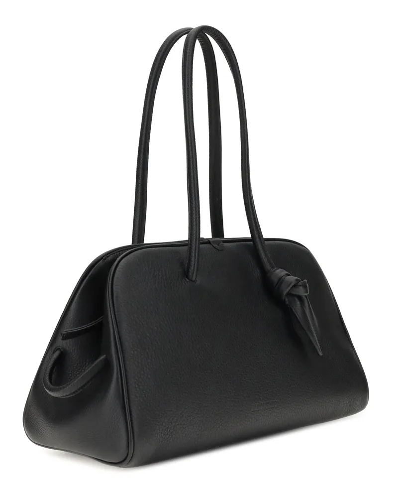 Jacquemus Women's Il Turismo Shoulder Bag Black Calf Leather Bos Taurus Handbags Hand Black