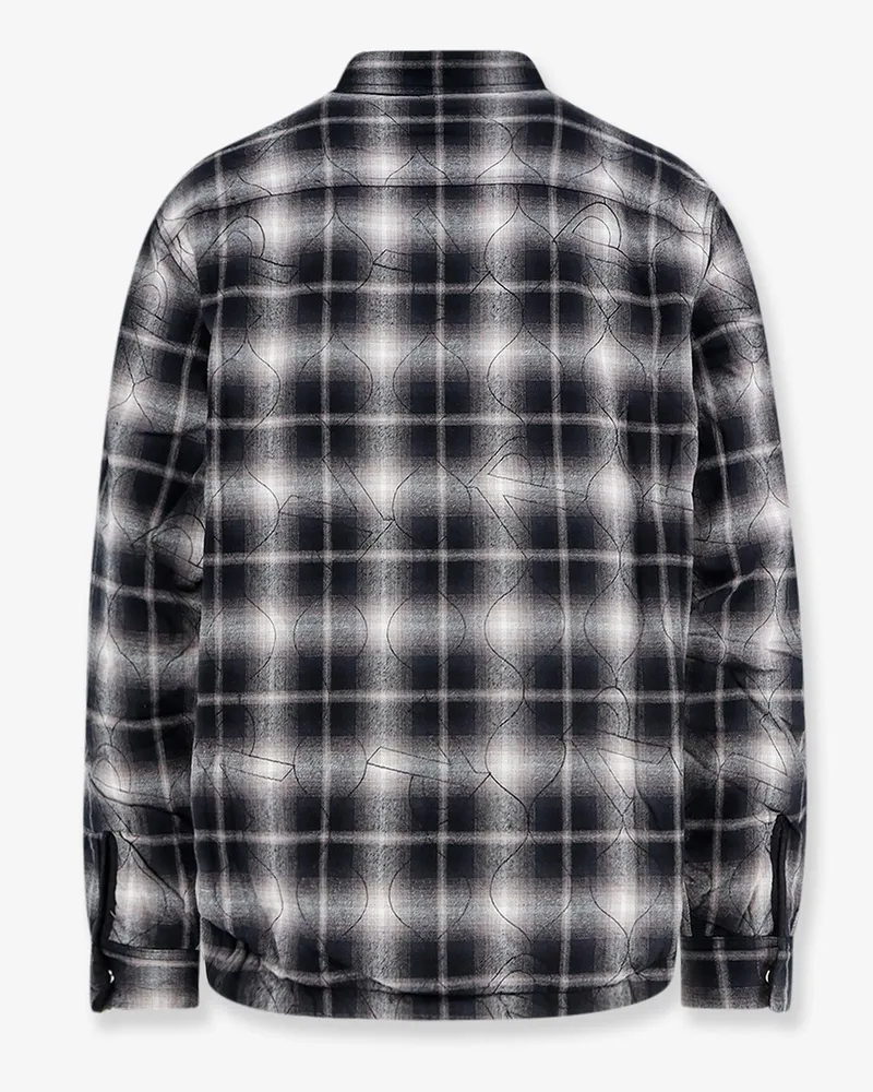 REPRESENT Men's Quilted Shirt Jacket Black Organic Cotton Black