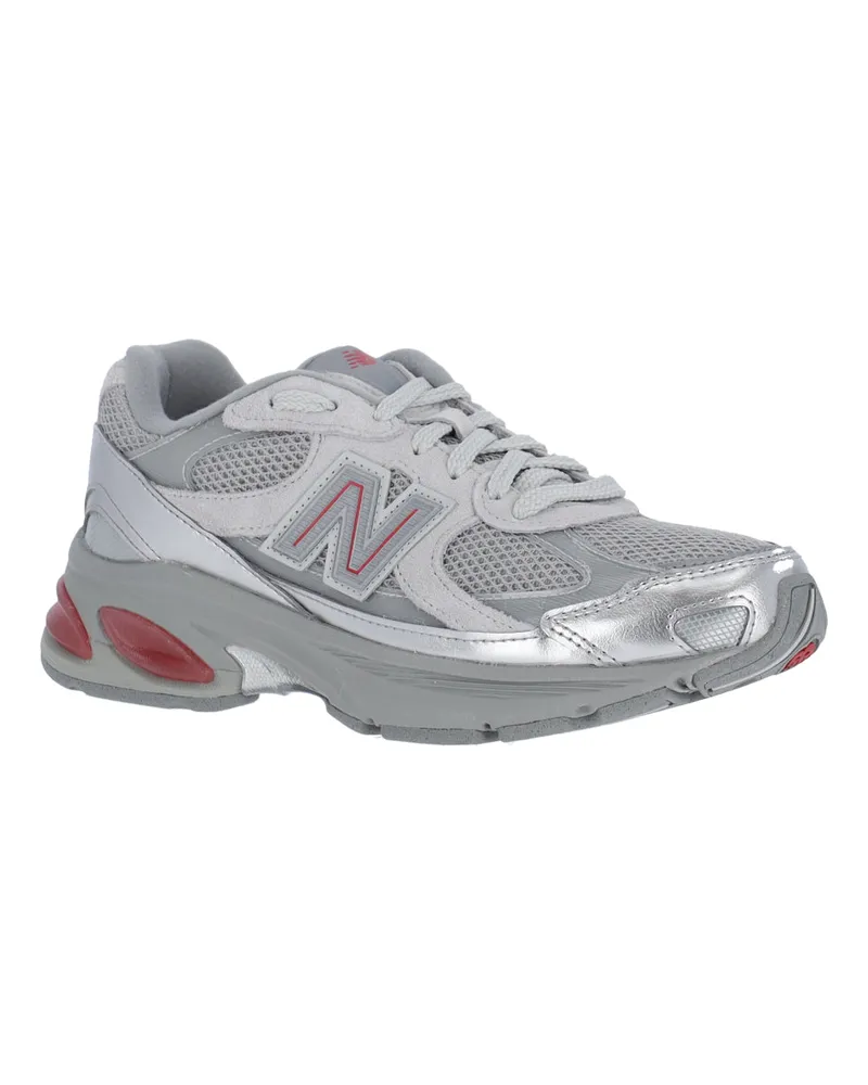 New Balance Unisex Sneakers Silver Leather Silver