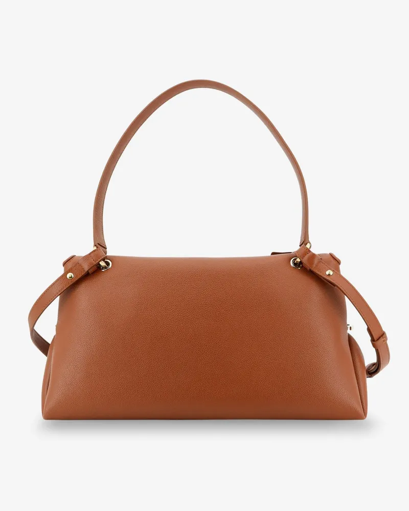 Ferragamo Women's Shoulder Bag Brown Leather Brown
