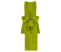 Sculptural Bow Maxi Dress — Lime