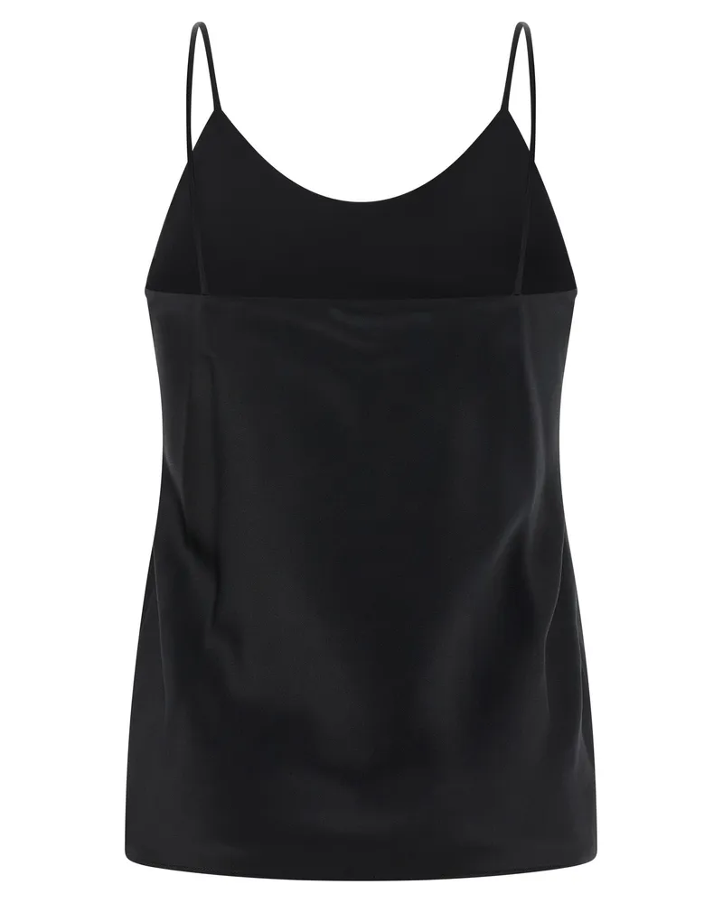 Max Mara Women's Black Silk Tank Tops Black
