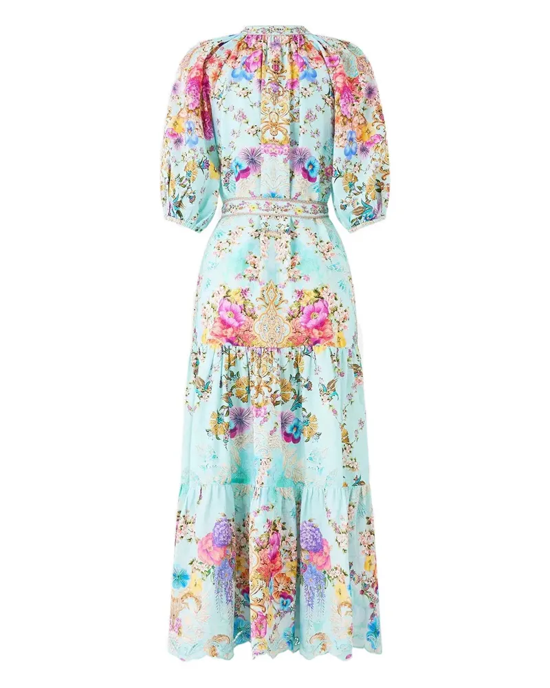 Camilla Women's Bazaar Blooms Midi Shirt Dress Ss26 W Light
