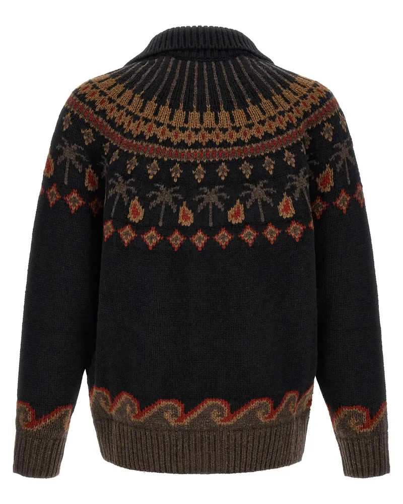 Alanui Men's Black Wool Cardigan Clothing Black