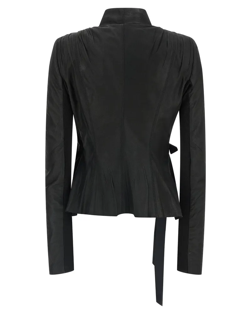 Rick Owens Women's Black Lamb Leather Jacket Clothing Black