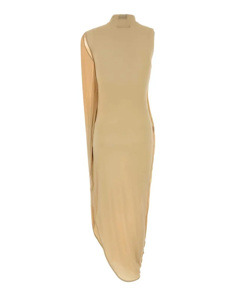 Jean Paul Gaultier Women Skin Pink Stretch Viscose Dress Nude Exterior: Elastane Abiti Beige