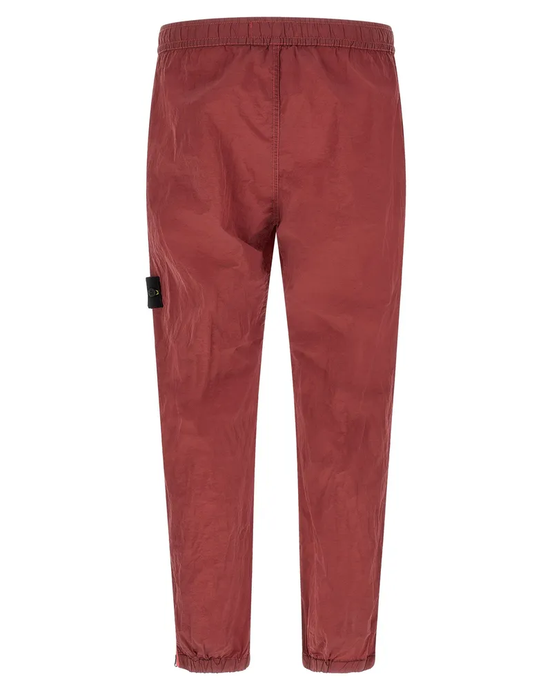 Stone Island Econyl® Nylon Technical Joggers — Red Red