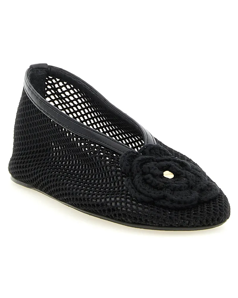 Ganni Jenny Ballet Flat — Black Black