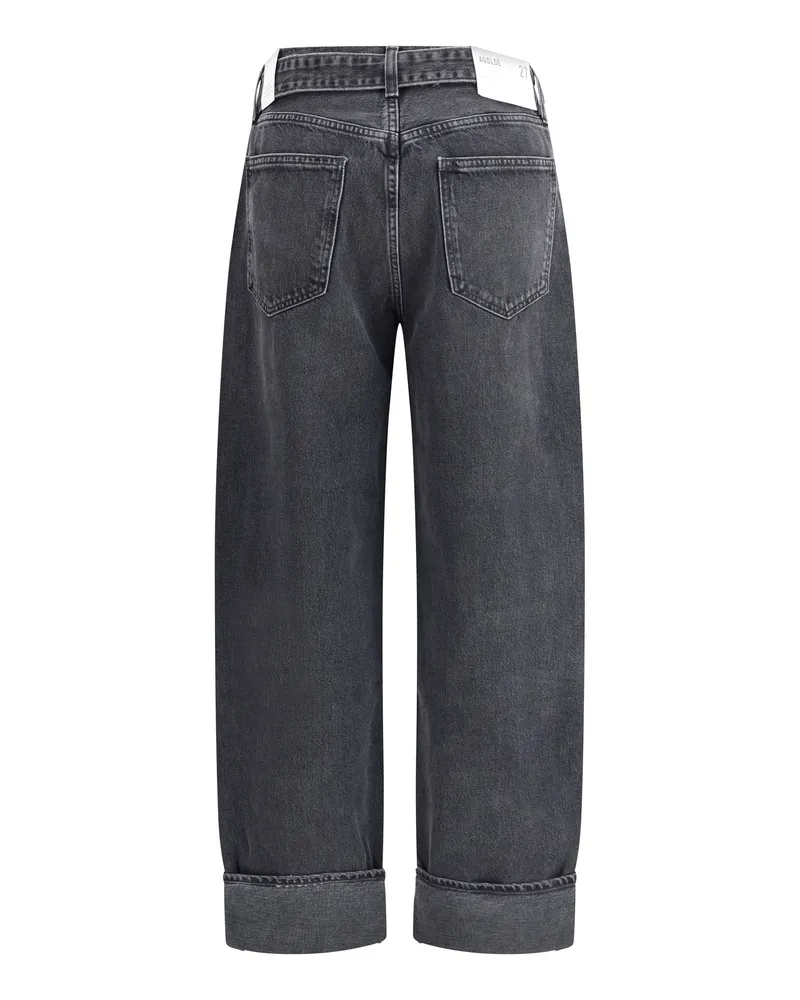 AGOLDE Cuffed Taper Jeans — Gray Gray