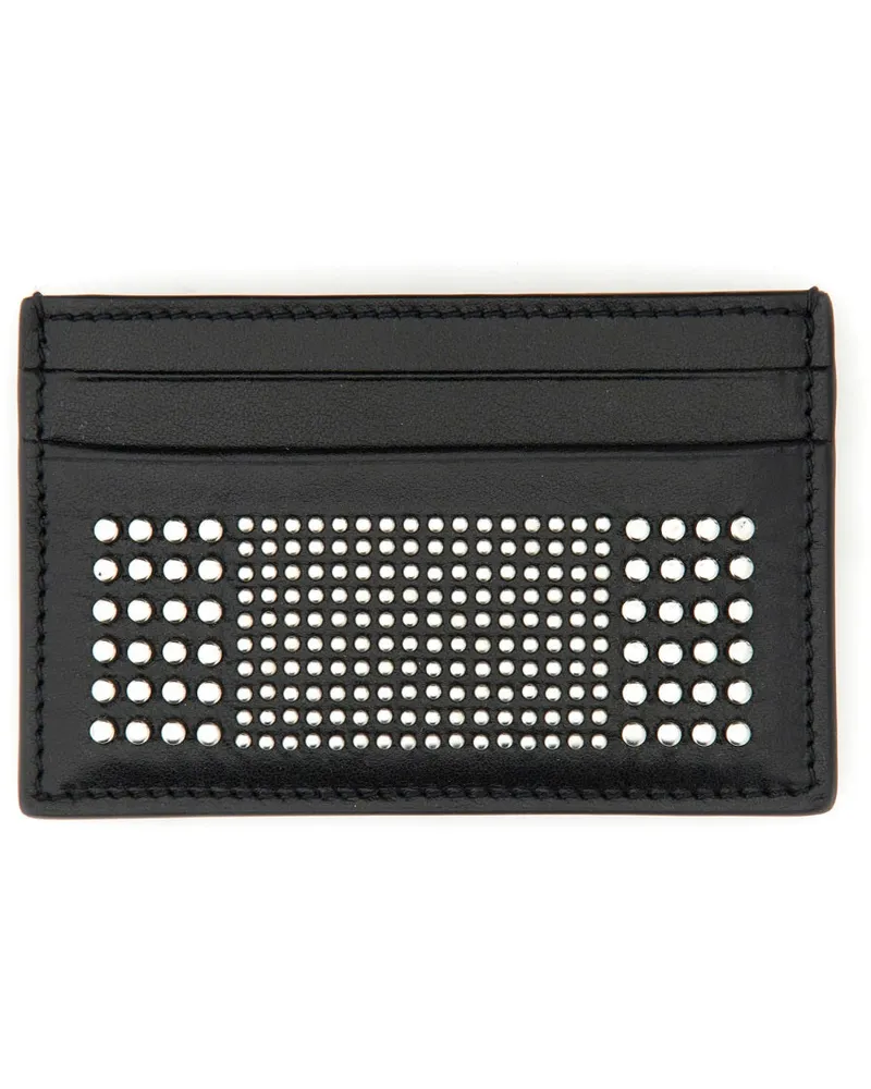 Alexander McQueen Leather Card Case — Black Black