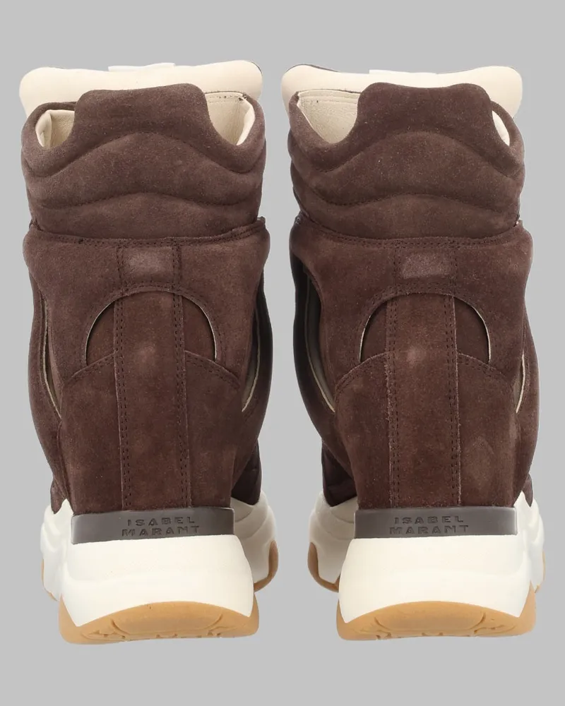 Isabel Marant Balskee Wedge Sneaker — Brown Brown
