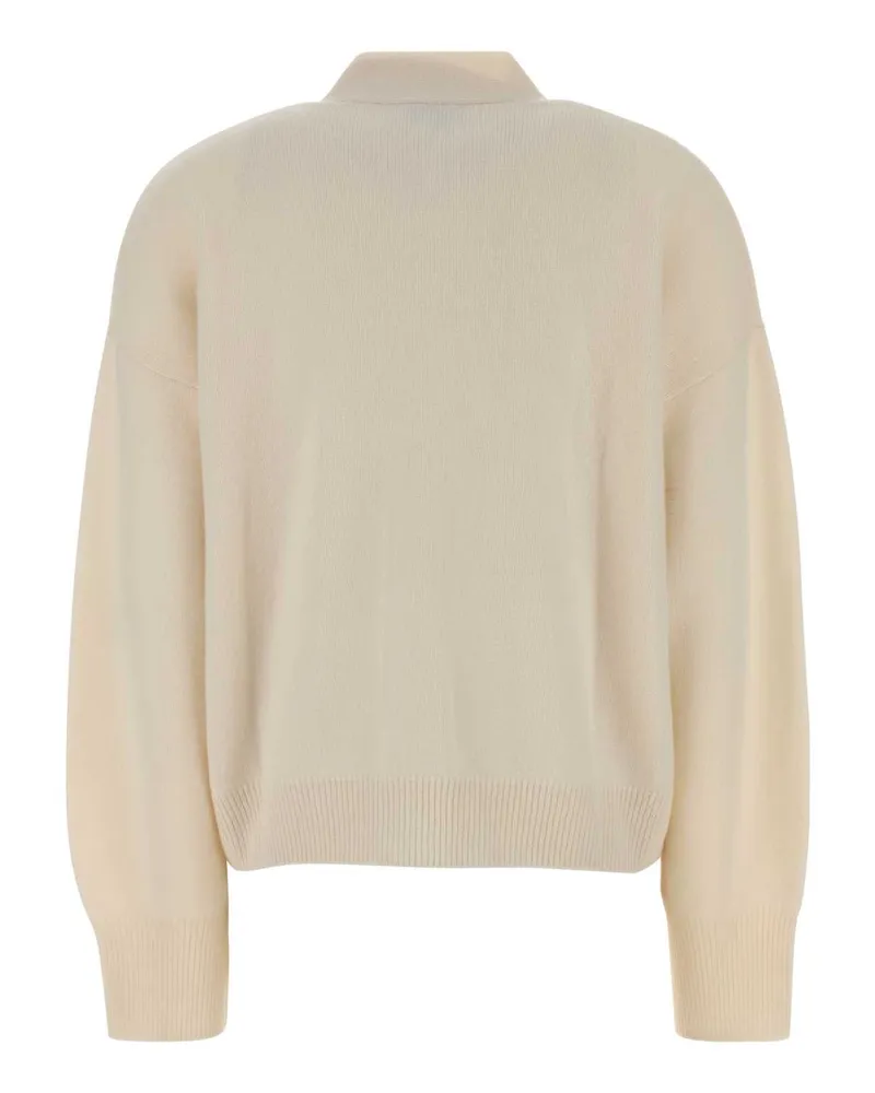 Le Kasha 1918 Women's Ivory Cashmere Cardigan White Exterior: Organic Maglieria Sweater White