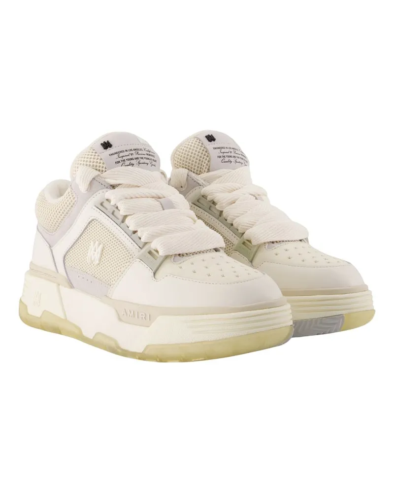 Amiri Women's Ma-1 Sneakers -  Leather Ivory Calfskin Shoes White