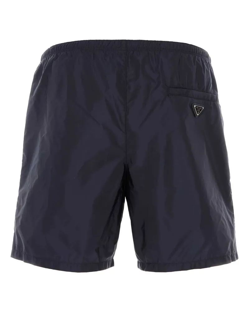 Prada Men's Navy Blue Nylon Swimming Shorts Blu Costumi Da Bagno Swimwear Navy
