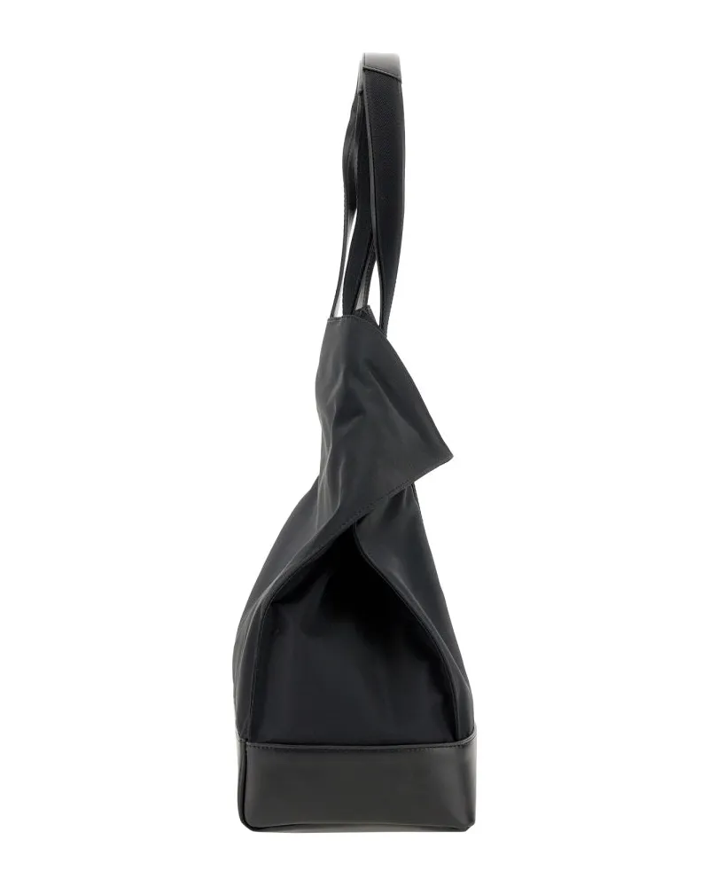 Alexander McQueen Men's Tote De Manta Bag Black Nylon Handbags Hand Black